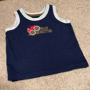 (⭐️ sale 2/$12). Monster Truck Graphic Tee/ Tank Top. Toddler size 18 mos.